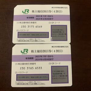 JR East Japan stockholder complimentary ticket 2 pieces set 