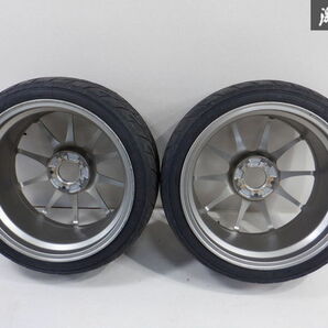 Weds ウェッズスポーツ TC105N 18インチ 9J +35 PCD114.3 5穴 2本 ヨコハマ 230/640R18 シルビア チェイサー スカイライン ★ 棚1F15の画像9