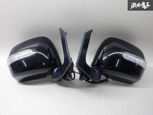 純正OP スズキ MH21S MH22S ワゴンR サイドミラー ドアミラー 左右セット ウインカーカバー付 ブラックパール系 棚2O13