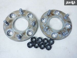 【スチール製】KICS キックス 2枚セット ワイド スペーサー 10ｍｍ 4穴 PCD114.3 P1.5 ワイトレ インテグラ DC2 ランエボ CE9A 棚2B22