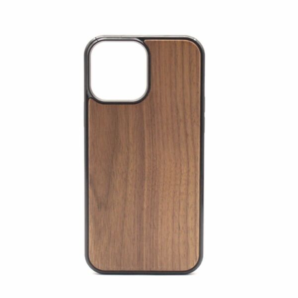 木製 iPhone 13 ProMax ケース ダークブラウン