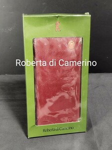 ★美品 ロベルタ ディ カメリーノ レザー 長財布 ラウンドジップ Roberta di Camerino 本革 ウォレット ブランド ブラウン サイフ 財布