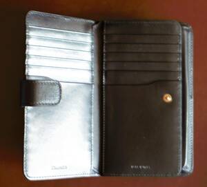 Church's cent je-mz black leather wallet Made in Italy long wallet smart phone Church 