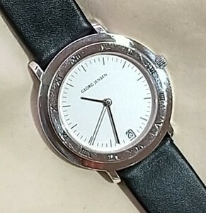 【通勤スタイルに最適】ジョージジェンセン DESIGN 2373 925スターリングシルバー ETA2892-A2 90年代スイス製 20年11月メーカーO/H明細