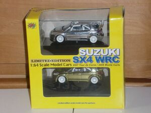 1/64 CM's SUZUKI SX4 WRC 2台セット(2007 Tour de Corse/2008 Monte Carlo)