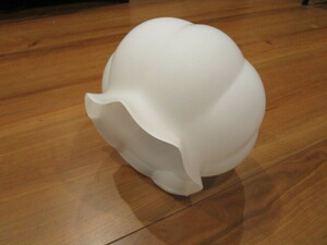  Showa Retro antique flower type | lamp shade |. white color glass |USED|.17