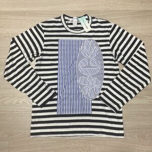 ★送料無料★新品★フランス製★定価26290円★COMME des GARCONS SHIRT(コムデギャルソンシャツ)/Sサイズ/ボーダーシャツ/長袖/前柄