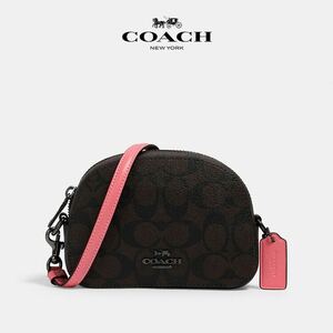 ★新品★正規品★COACH(コーチ)/ミニショルダーバッグ /ミニポシェット/モノグラム/レディース/シグネチャー柄/ピンク/2628 QBR6K