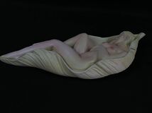 【福蔵】西洋美術 置物 美人 裸婦 ヌード 人形 樹脂製 少女 女神 女性 天使 幅32.7cm_画像4