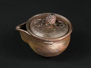 [ luck warehouse ] Bizen . hand structure . bin small teapot Zaimei . tea utensils height 9cm