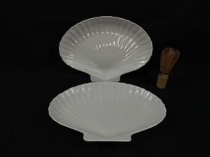 [ luck warehouse ] deformation plate Arita . white porcelain . type plate diameter 24.7cm