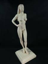 【福蔵】超超特大型 断肩のモデル 西洋美術 置物 美人 裸婦 ヌード アンテーク 訳あり 肩失ったモデルさん 樹脂製 天使 少女 女性 高55.3cm_画像2