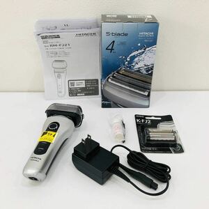 ●美品 動作品 日立 RM-FJ21 電気シェーバー HITACHI 4枚刃 S-blade エスブレード メンズ 髭剃り S3030