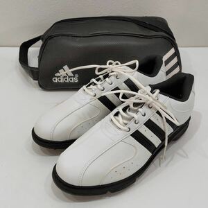 * beautiful goods Adidas golf shoes adidas white × black size 26.5cm men's Z-TRAXION M1611