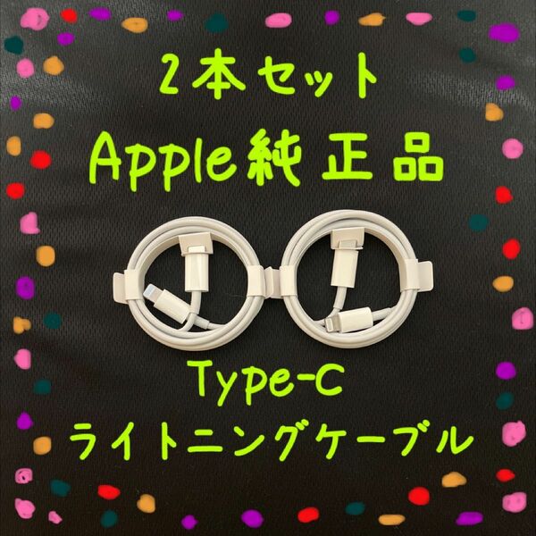 2本セット Apple 純正品 ライトニングケーブル Type-C 1m iphone付属品 正規品 タイプC iphone