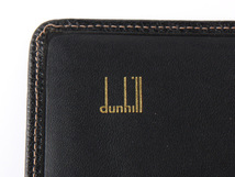 E17599 美品 dunhill ダンヒル 二つ折り 長財布 レザー ブラック 黒 札入れ 小銭入れ ロングウォレット_画像9