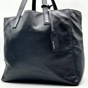 ●極美品 ラージサイズ●ETRO エトロ 特大 トートバッグ ビジネスバッグ 鞄 かばん ペイズリー A4 PC 肩掛け可 本革 レザー ダークネイビー