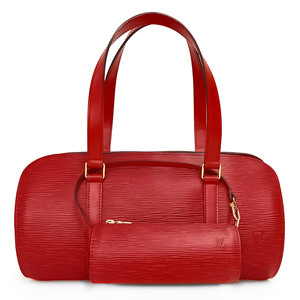 ( не использовался выставленный товар ) Louis Vuitton LOUIS VUITTONsfro ручная сумочка epi кожа ka стойка Lien красный красный Gold металлические принадлежности M52227 сумка есть 
