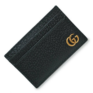 （新品・未使用品）グッチ GUCCI GGマーモント カードケース 名刺入れ 定期入れ パスケース ブラック 黒 アンティークゴールド金具 657588