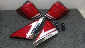 中古 トヨタ アルファード GGH20W Valenti ヴァレンティ フルLED 赤レンズ テールランプ テールライト 左右セット (棚2804-D217)