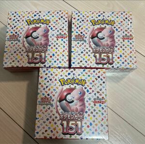 ポケモンカードゲーム 151 3BOX シュリンク付き　未開封　新品 ポケカ