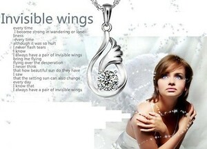 [ re-arrival!! limited time free shipping!! now only 1 jpy start!! limitated production ] stamp have / angel. wing brilliant pendant necklace 01