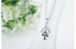 [ re-arrival!! limited time free shipping!!!! limitated production ] stamp / diamond CZ Drop pave pendant 