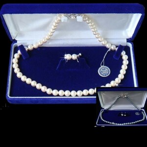 [ now only 1 jpy start!! free shipping ] natural ../. pearl formal earrings set WH C*B