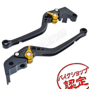 BigOne STD YZF-R1 RN13 RN15 RN20 YZF-R6 RJ05 RJ11 RJ15 YZF-R6S YZFR6 ビレット ブレーキ クラッチ レバー 黒/金 ブラック ゴールド