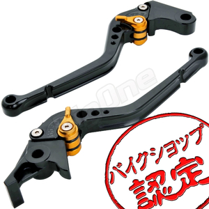 BigOne STD CB400SB NC700S RVF CBX550F CB-1 VRX400 BROS400 GB400 CB400SS ビレット ブレーキ クラッチ レバー 黒/金 ブラック ゴールド