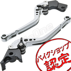 BigOne STD ボルティー GSX250S 刀 バンディット 400 400VZ アクロス SV400S ビレット ブレーキ クラッチ レバー 銀/黒 シルバー ブラック