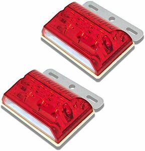 赤 レッド マーカーランプ morytrade LEDマーカー24vトラック用 LED サイド マーカー 24V 024_赤2個 