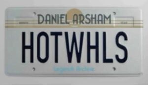 Hot Wheels Daniel Arsham LICENSE PLATE