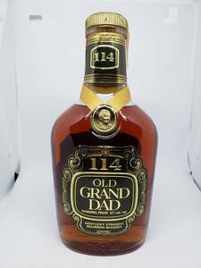 1円～　未開栓　古酒　114 OLD GRAND DAD　BOURBON　　114 オールドグランダッド　バーボン　LOT NO.18　750ml　57％　箱なし　/外