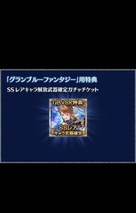 PS4/PS5 グランブルーファンタジーヴァーサス ライジング ベアトリクス購入特典SSレアキャラ解放武器確定ガチャチケット シリアルコード