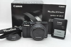 【美品 元箱付】キヤノン Canon PowerShot G1X MarkII パワーショット コンパクト デジタルカメラ ストラップ レンズフード付 #24290