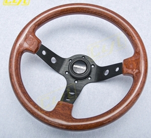 ⑤ deep cone wooden steering wheel 13 -inch Classic old car Stan sPCD70mm