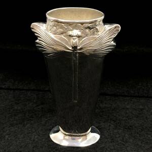 1円スタート Christofle クリストフル トンボ ベース 花瓶 シルバー 銀製品 現状品 テーブルウエア 花器