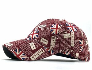 新品★デザインキャップ Union Flag　ワイン★特価　