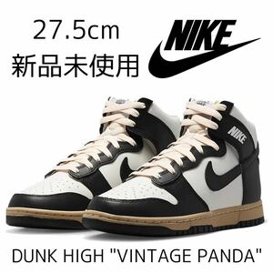 27.5cm новый товар есть перевод NIKE DUNK HIGH SE W VINTAGE PANDA Dunk высокий Panda BLACK AND SAIL белый белый чёрный черный wi мужской 28.0