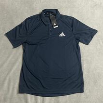 送料360円 Lサイズ 新品 adidas GOLF ポロシャツ 半袖 AEROREADY メンズ アディダスゴルフ ゴルフウェア 吸汗速乾 ネイビー 紺色 春夏_画像2