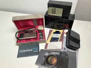 【5/69ES】CONTAX コンタックス フィルムカメラ T2 Carl Zeiss Sonnar 2.8/38 T＊ 動作未確認 DATA BACK その他