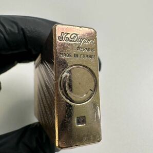 【5/69ES】デュポン Dupont S T ガスライター ゴールド 着火未確認の画像4