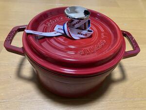 ストウブ staubピコ　ラコットラウンド　チェリー16センチ1.2リットルCOCOTTE RONDE新品未使用品※両手鍋 ・STAUB ・鋳物 