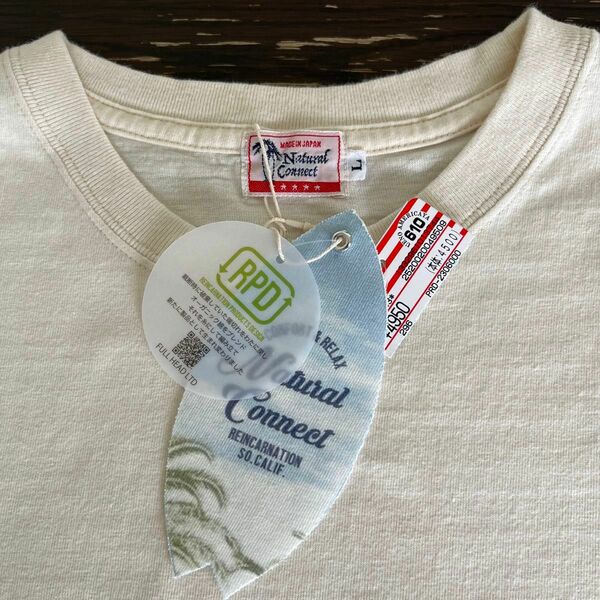 新品未使用　上野610アメリカ屋　Natural Connect 日本製　 Tシャツ 無地 半袖　アメ横　アメカジ