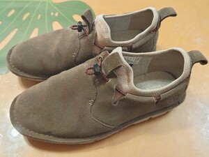 ★ 美品 Timberland ティンバーランド スエード モカシン スリップオンシューズ サイズ26.5cm オリーブグリーン色〜カーキ色 ★