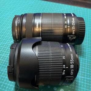 CANON EOS Kiss X7 中古美品 18/55mm ＆ 55/250mm ズームレンズ付き その他アクセサリー付きの画像7