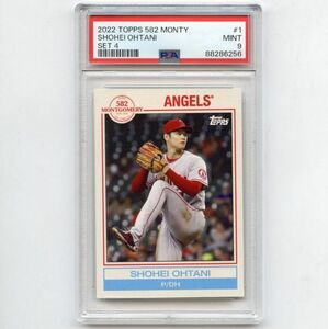 PSA9 大谷翔平 2022 Topps 582 Montgomery Set 4 #1 SHOHEI OHTANI PSA鑑定カード MINT