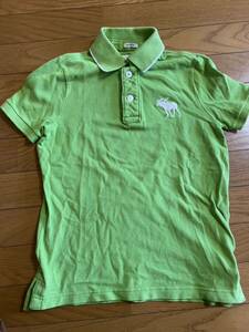 *Abercrombie KIDS Abercrombie & Fitch Kids Abercrombie & Fitch one отметка вышивка рубашка-поло L размер * б/у одежда retro Vintage ребенок одежда 