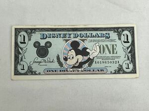 ディズニーダラー 1994年 Disney Dollars 1ドル札 $1 紙幣 ミッキーマウス Mickey Mouse